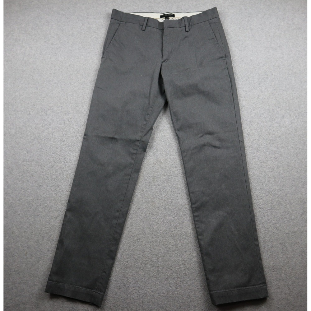 Banana Republic Chinos Mens 31x32 Aiden Slim Fit Grey Stretch Cotton Trousers